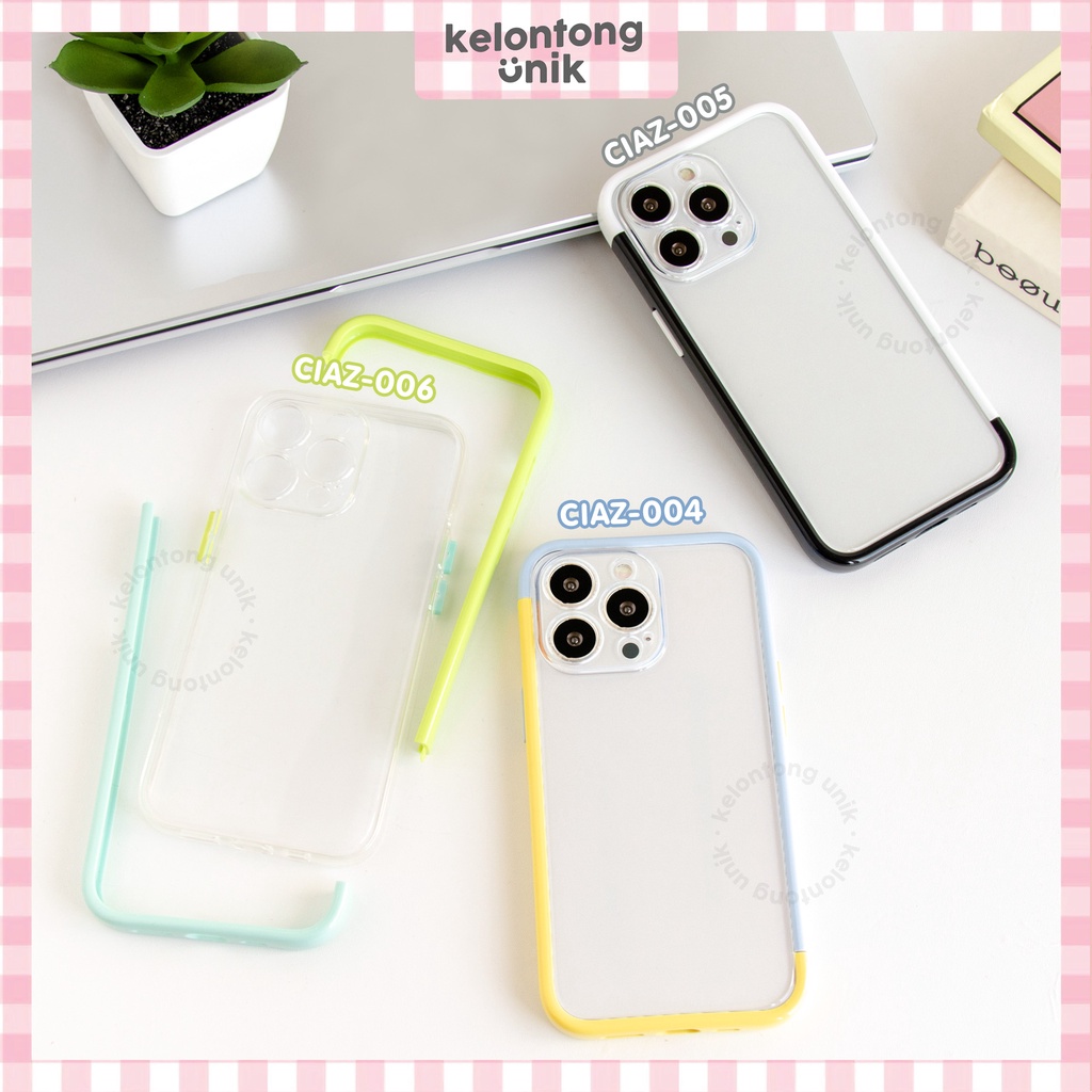 (Seri 2) For iPhone - Two Tone Bumper Puzzle Case