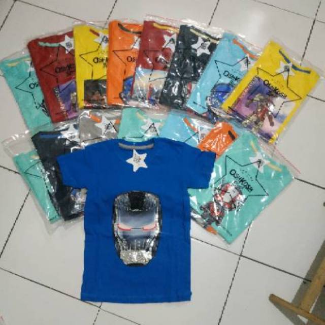  KAOS  ANAK  KAOS  LED  OSHKOSH SUPERHERO 1 2 LAMPU COWOK  BISA 