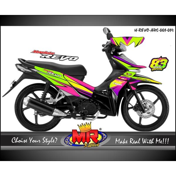 Stiker Striping Motor Decal Absolute Revo Desain Keren