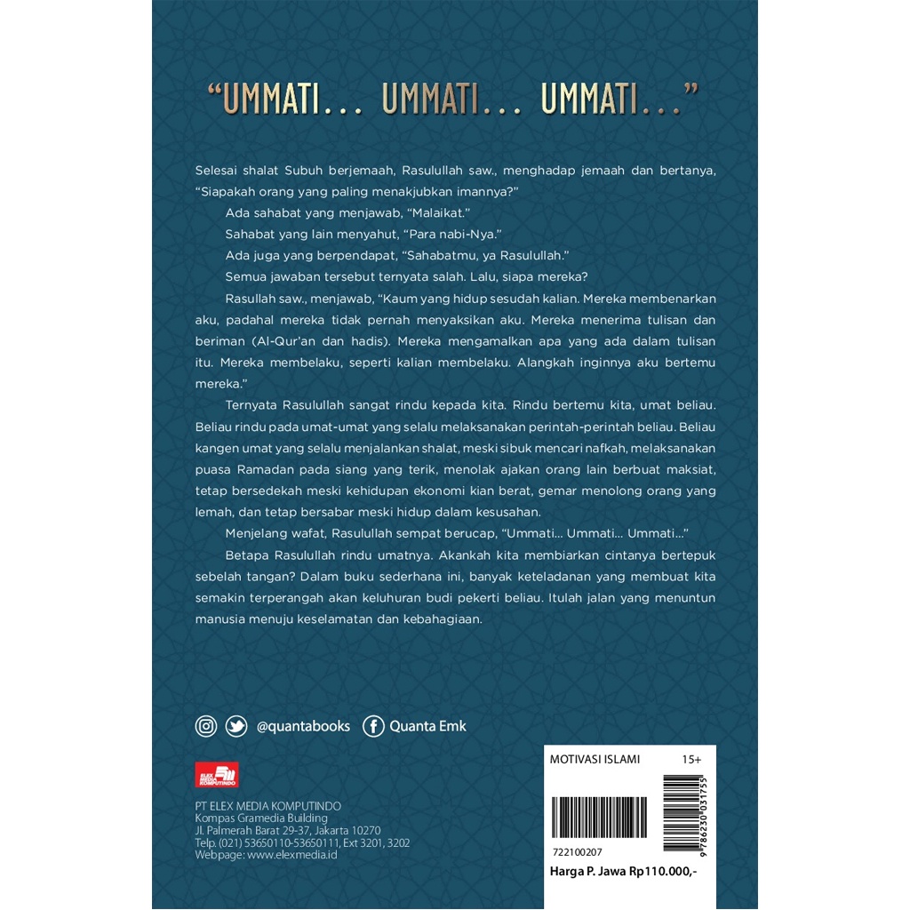 Gramedia Bali - Ummati... Ummati... Ummati... (Betapa Nabi Kangen Padamu)