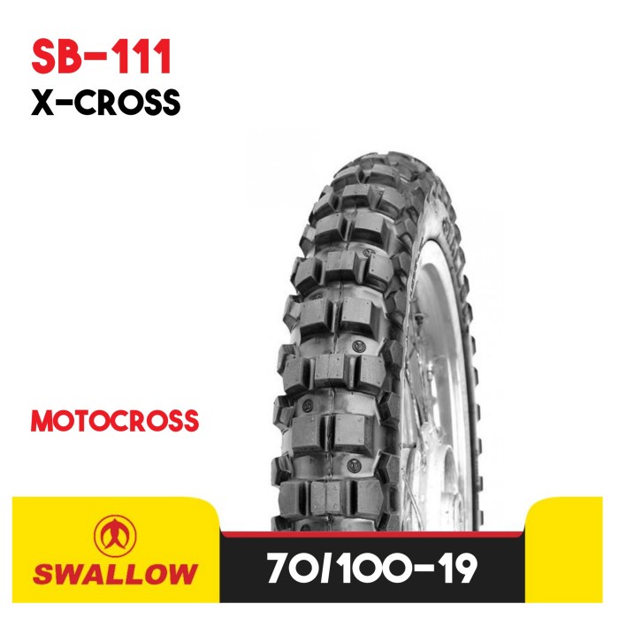 BAN LUAR MOTOR RING 19 SWALLOW X-CROSS PRO SB-111A TT TRAIL 70/100