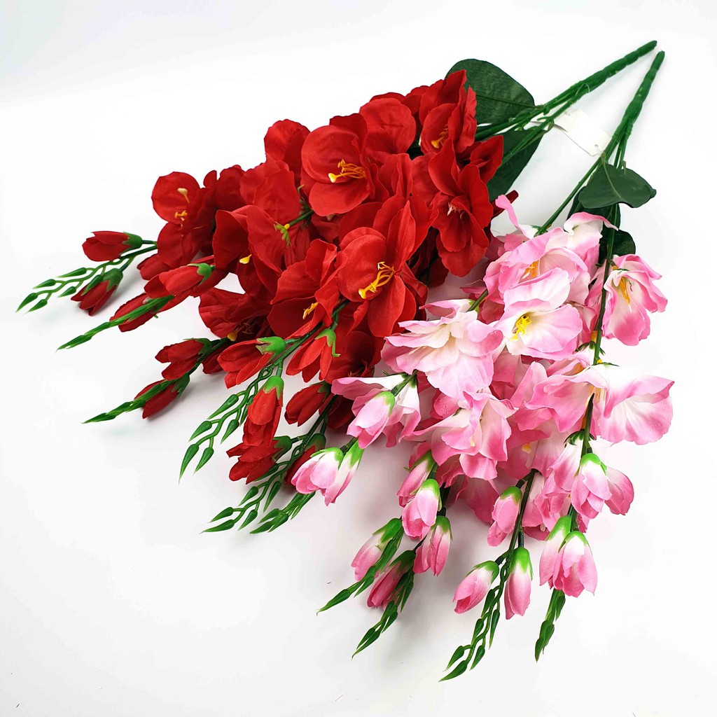 Bunga Gladiol Artificial 65 cm/ Bunga Palsu/ Bunga Plastik/ Bunga Kain/ Bunga Dekorasi/ 44