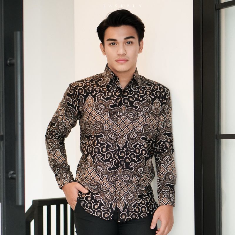 BATIK BOLO DEWO Motif Satrio Kayangan Hem Atasan Kemeja Baju Batik Lengan PRIA Panjang