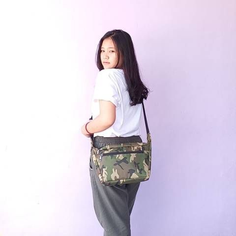 Tas Slingbag Walker Loreng Army Tas Slempang pria/wanita Sling bag Tu7uh store