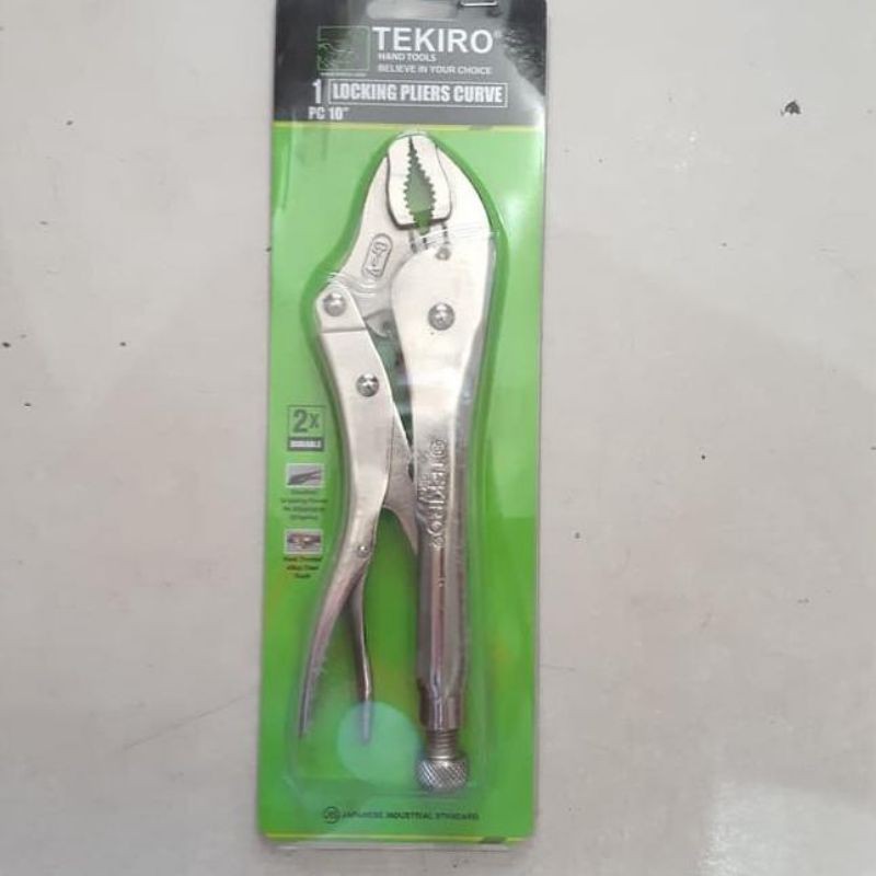 TANG BUAYA 7&quot; &amp; 10 INCH BENGKOK DAN LURUS / LOCKING PLIERS UKURAN  7&quot; &amp; 10&quot; TEKIRO STRAIGHT &amp; CURVED