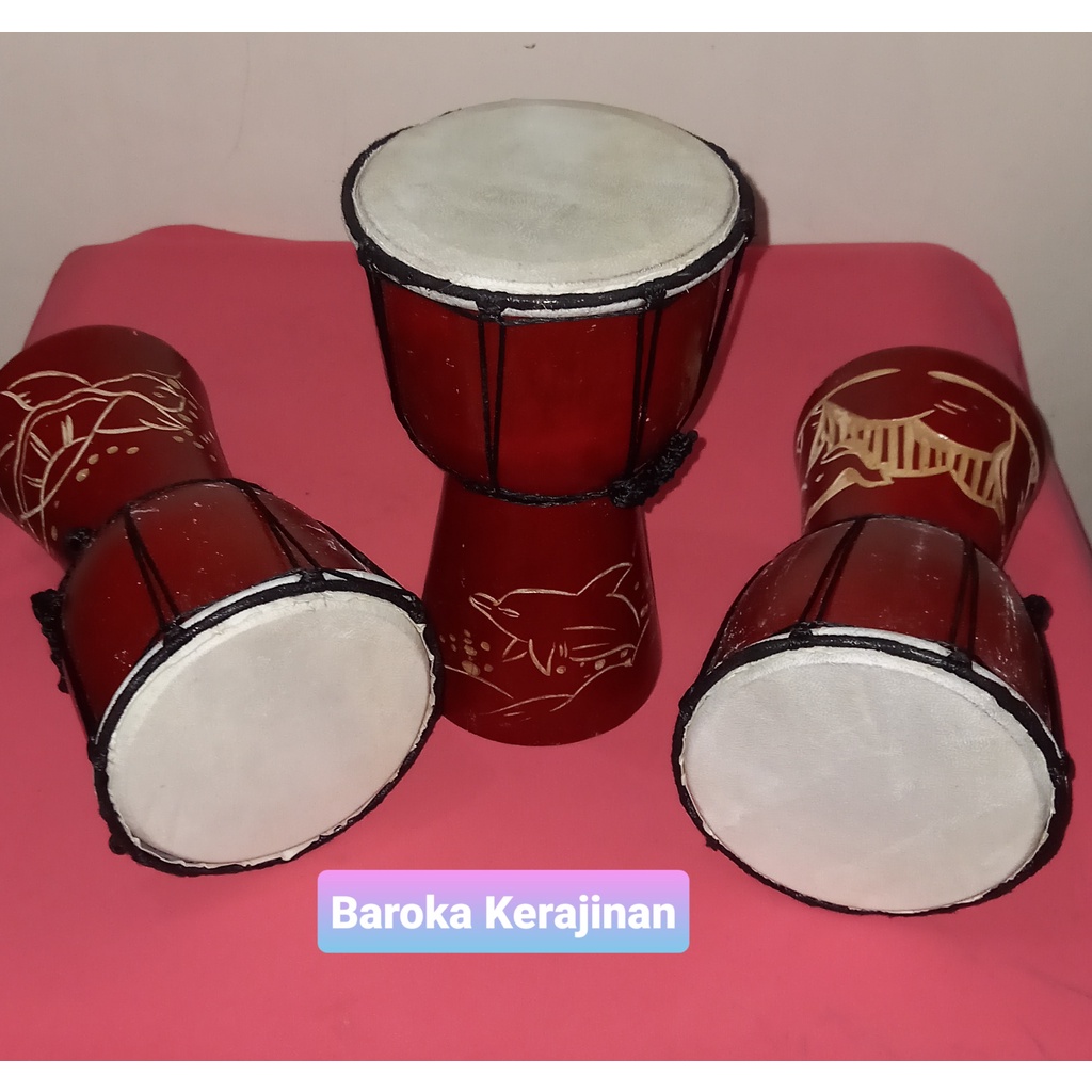 Gendang Jimbe Anak Carving Uk 20  cm