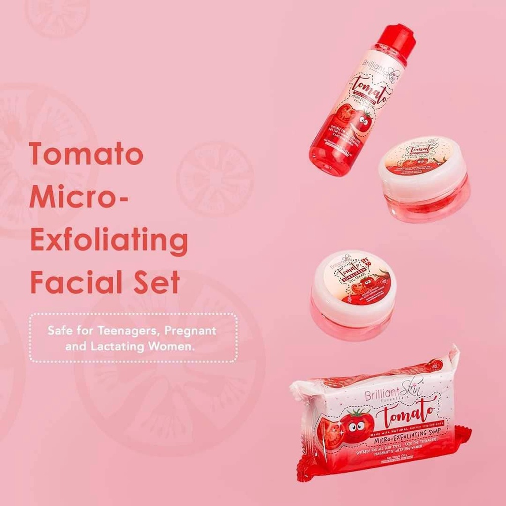 ECER tomato brilliant skin cream malam, cream.siang, toner, sabun