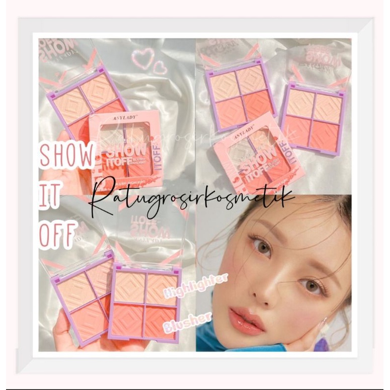 PROMO!!BLUSHER &amp; HIGHLIGHTER SHOW IT OFF ANYLADY NO.813B