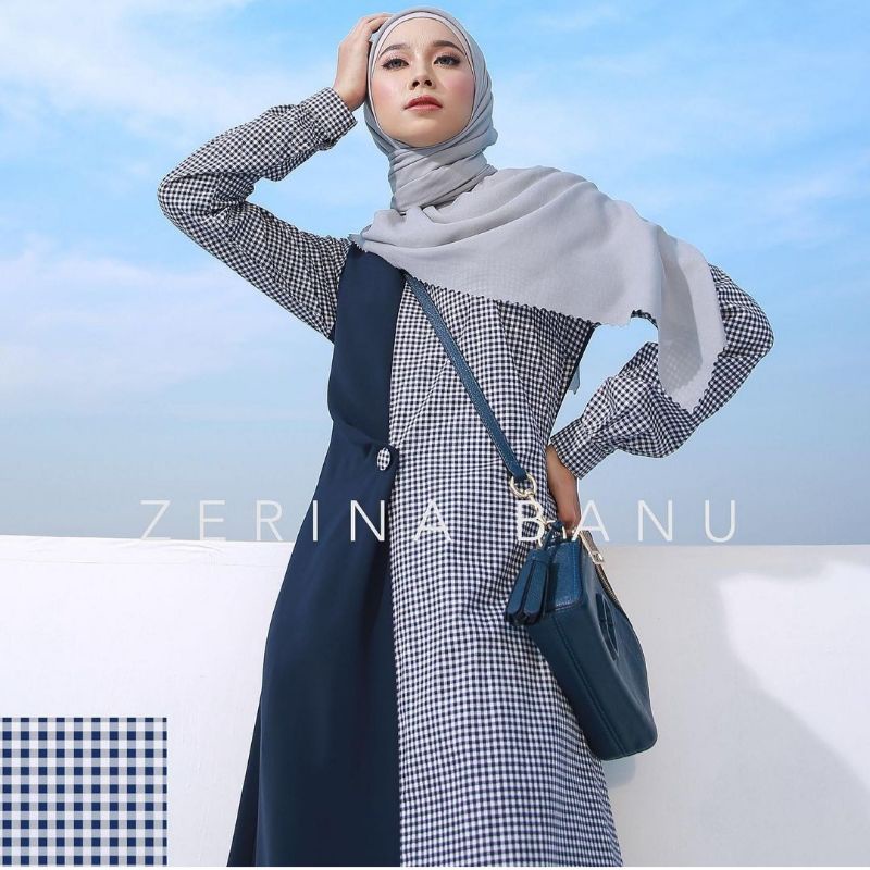ELIJAH Dress warna Navy size L (pnjangbaju 135cm) by HLZB