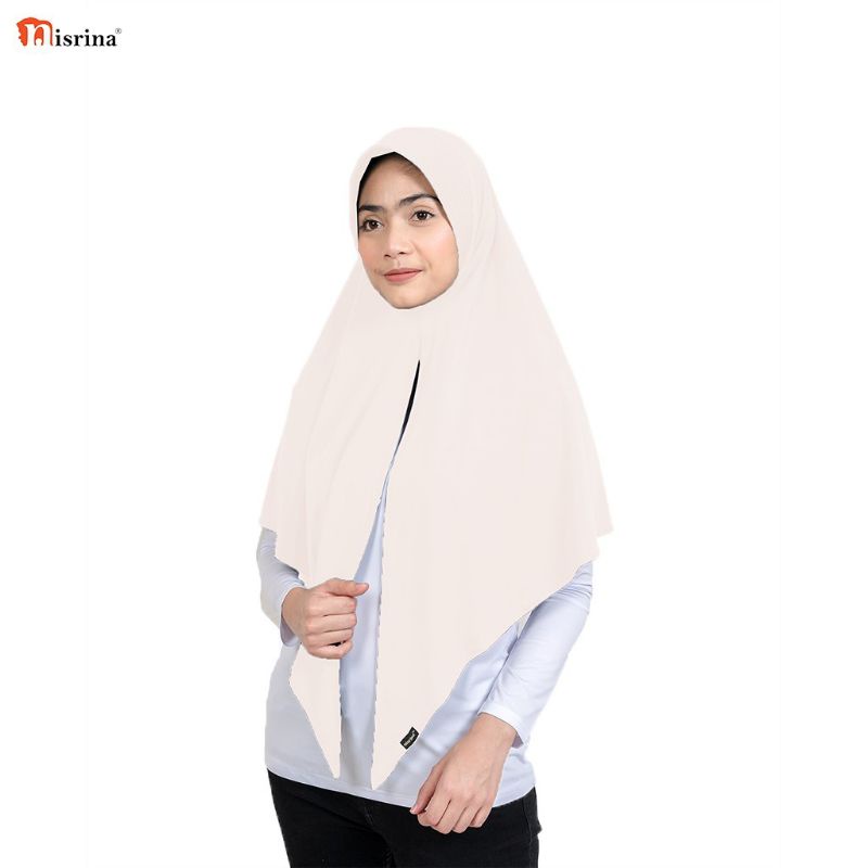 jilbab instant nisrina warna putih tulang/kuning gading