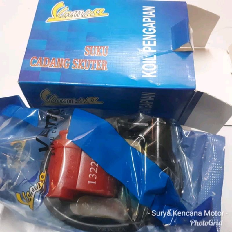 Koil merah Vespa Super Sprint Ndog Bajaj Tahun tua VBB Vemsa Taiwan