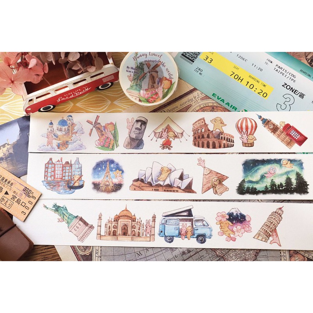 

Maruco Art Bunny Around The World Washi Sampler