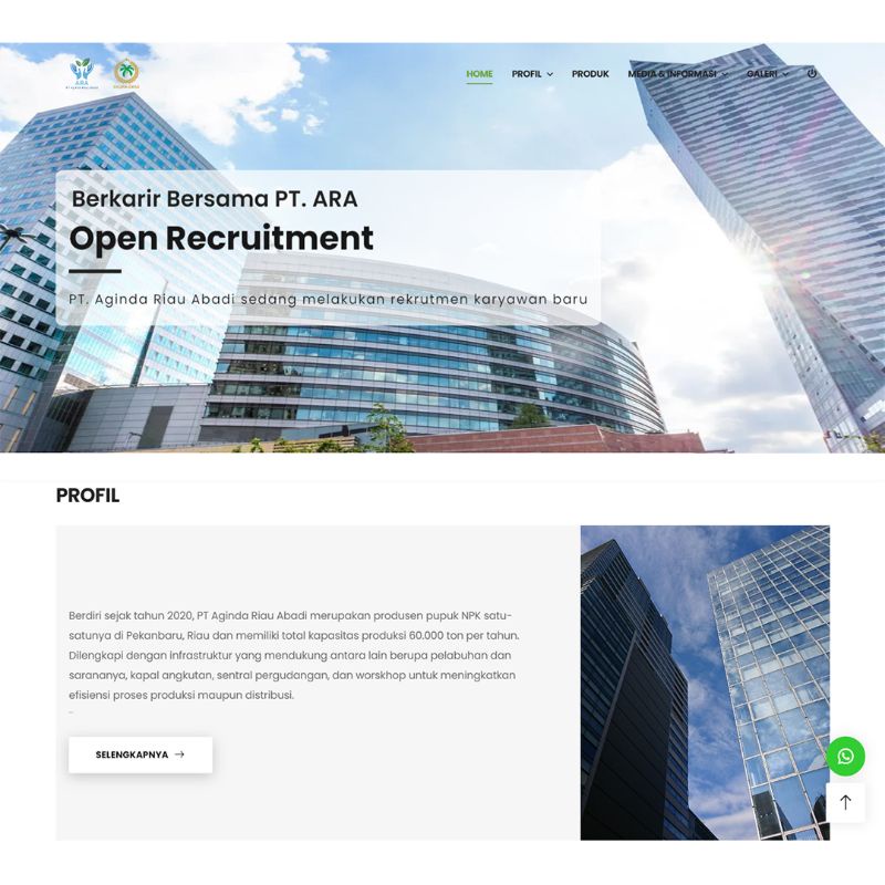 Custom Website Company Profile termurah free hosting 1 tahun