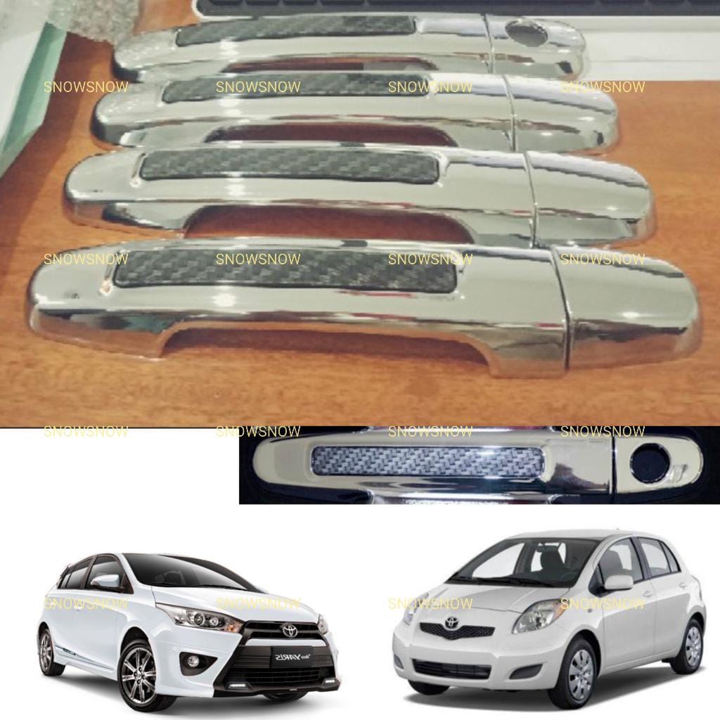 Handle Cover Yaris 2005 2008 2010 2013 2014 2017 Chrome List Carbon