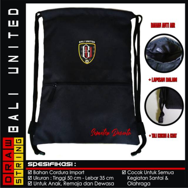 Tas Serut Bali United Hitam