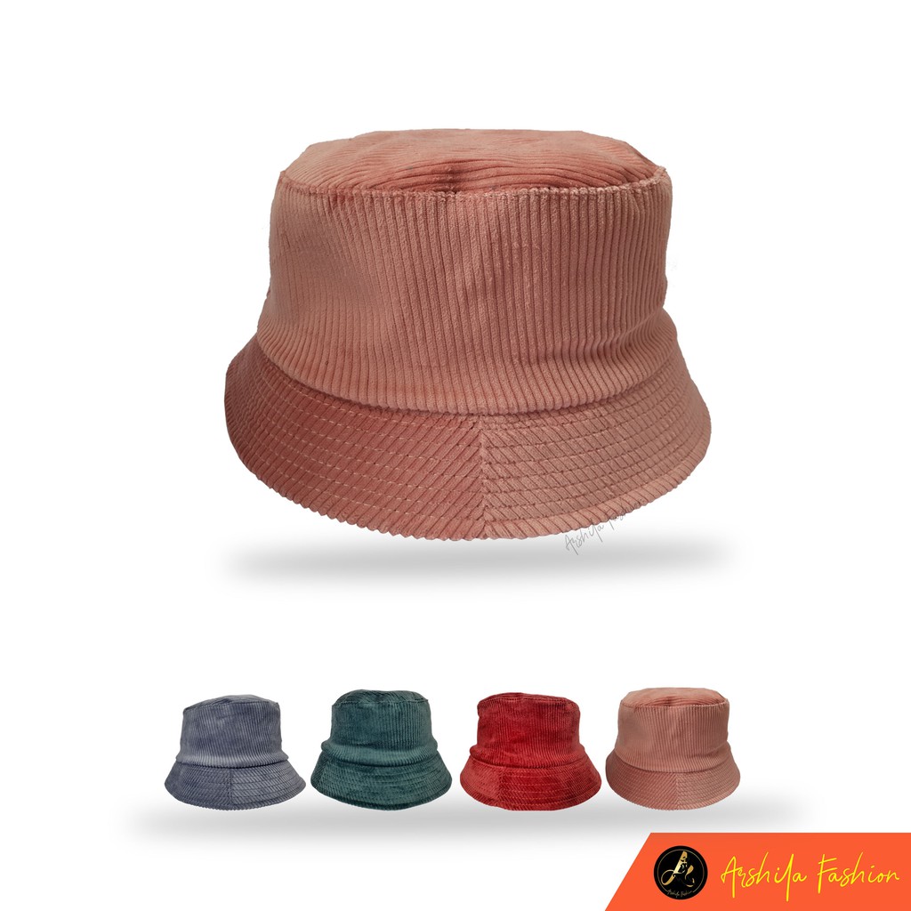 BUCKET HAT CORDUROY / TOPI BUCKET CARDUROY / Arshila_fashion