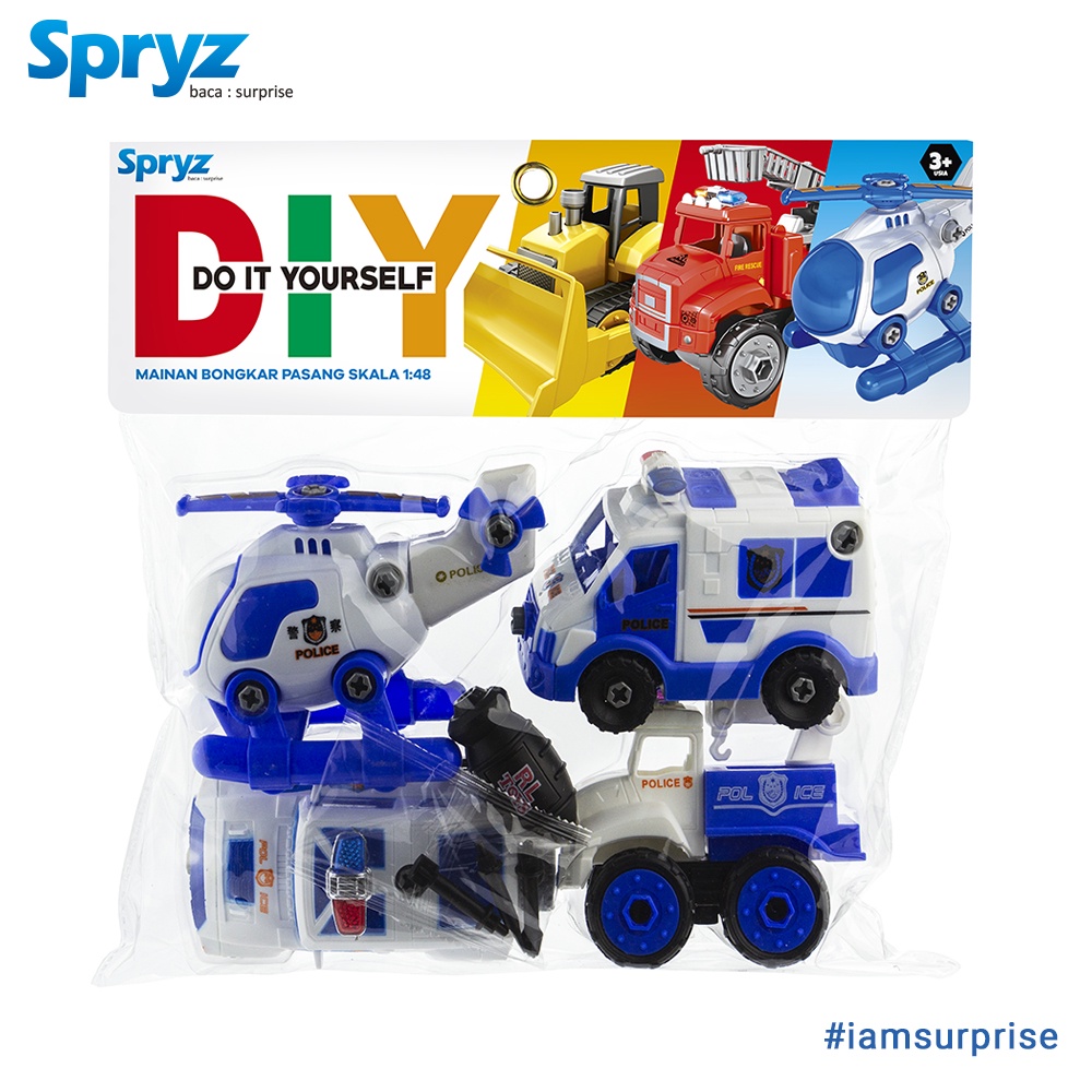 Spryz DIY Set Isi 4 Kendaraan