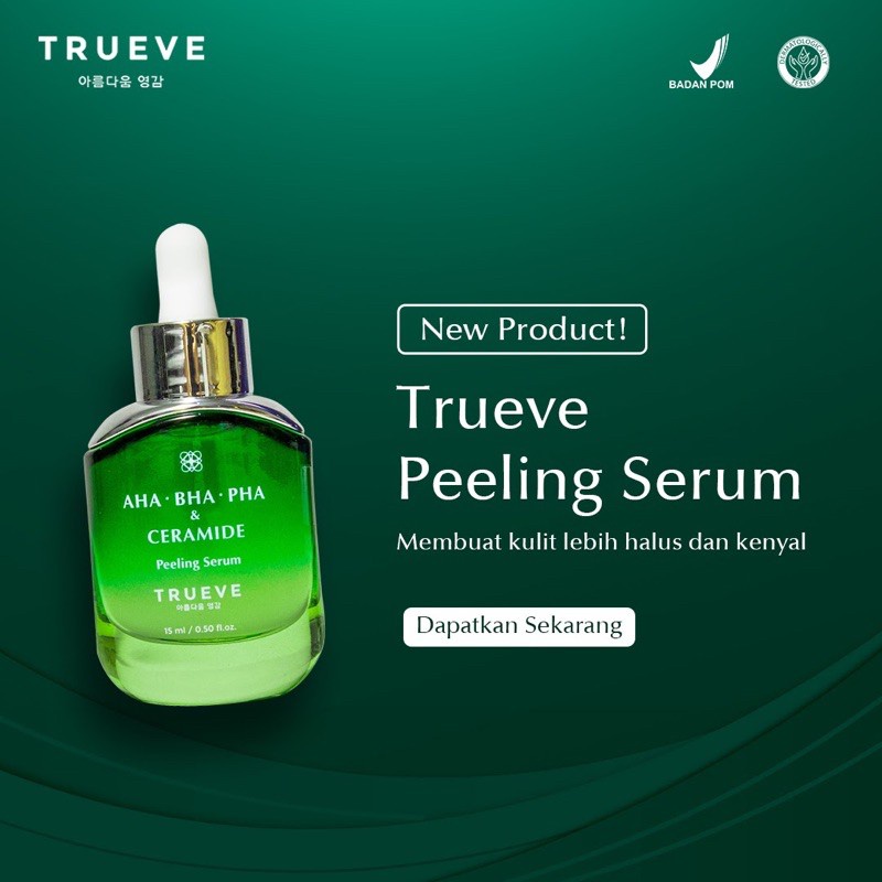 TRUEVE - PEELING AHA BHA PHA &amp; CERAMIDE SERUM 15ml (Exfoliating Serum,Serum Jerawat,Obat Jerawat)