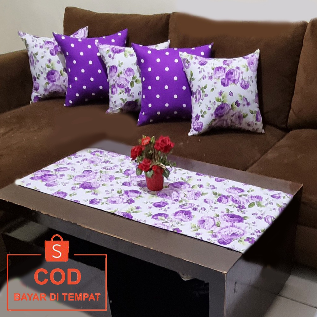 ✅COD PAKET (5 PCS) SARUNG COVER BANTAL SOFA SOFABED KURSI 40x40 SET TAPLAK MEJA PERLENGKAPAN DEKORASI HIASAN RUANG TAMU KAMAR DAN TERAS RUMAH MINIMALIS MODERN