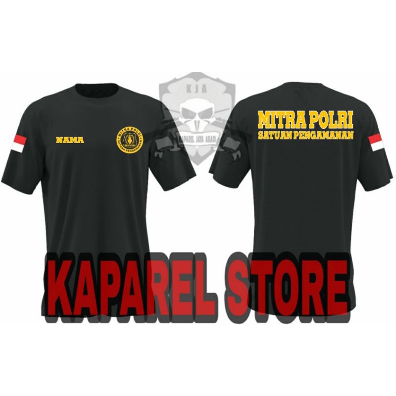 Kaos Logo Mitra Polri Satuan Pengamanan / Baju Mitra Polri Satpam Security / Atasan Mitra Polri terb