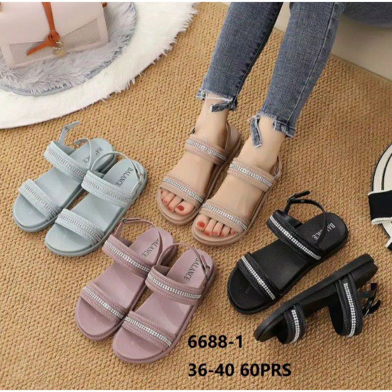 SEPATU SANDAL KARET JELLY BALANCE SQUID BEE 6688-2