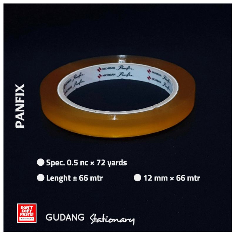 

Selotip Bening 0.5 inch x 72 yards PANFIX