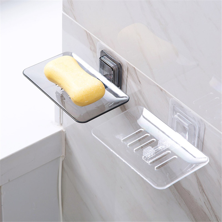 Tempat Kotak Wadah Rak Kontainer Pengering Sabun Mandi 2 Lapis Kamar Mandi Wastafel Portable Berkualitas Minimalis Multifungsi Aethetic Container Soap Drain Box