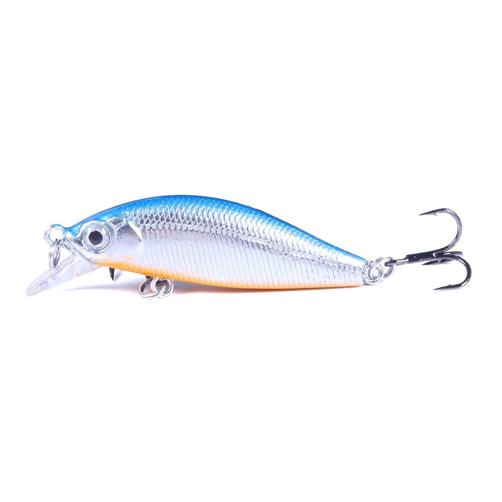 HENGJIA 1Pcs NEW Sinking Minnow Umpan Pancing 50mm 3g Fishing Bait 3D Eyes Swimbait Fishing Lure