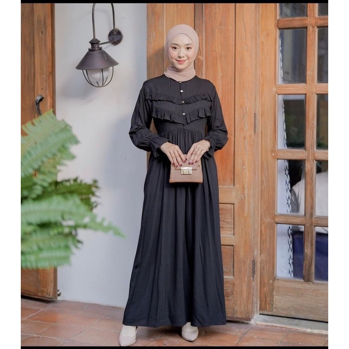 (MGA) GAMIS SOFIYA OVERSIZE RUFFLE DAILY BUSUI DRESS WOLFIS