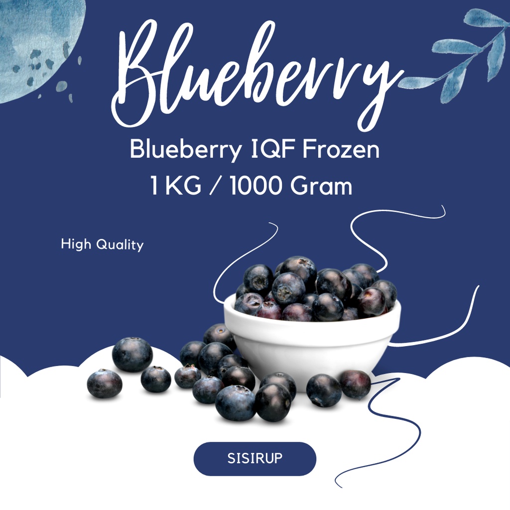 1 KG Blueberry IQF Frozen 1 KG / Blueberi Beku / Bluberi Frozen