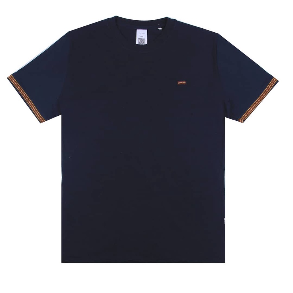 Kaway T-shirt STRIPE WOV TAPS NAVY