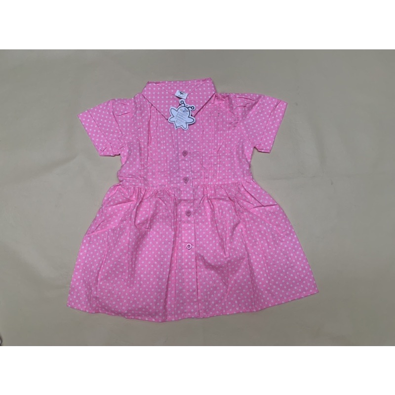 MacBee Dress Anak Perempuan Pink Polkadot Size 2/ Pakaian Anak / Baju Anak