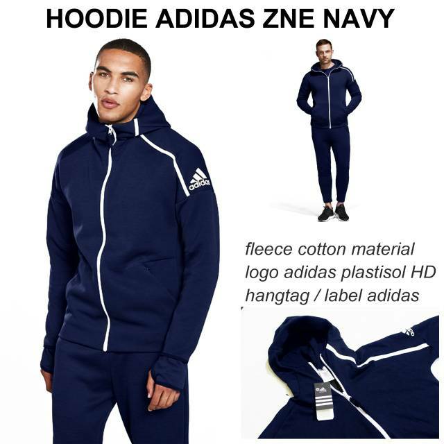 JAKET HOODIE ZNE ADIDAS DAYBREAKER NAVY