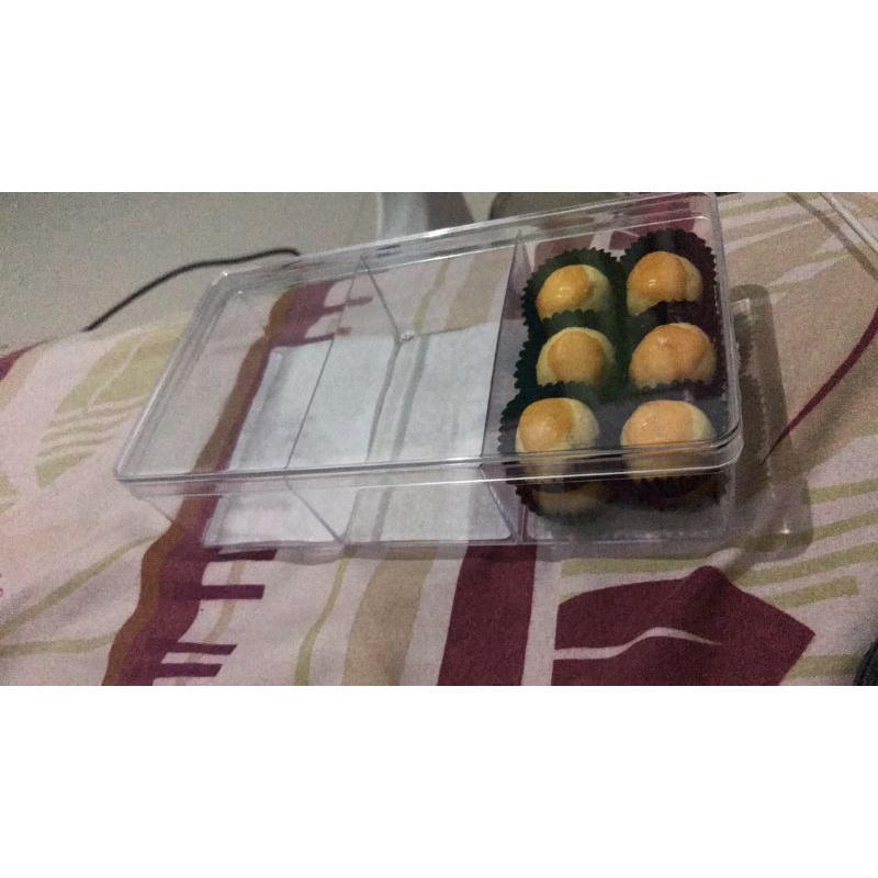 Toples Kue 3 Sekat 500 gram Toples Permen Coklat