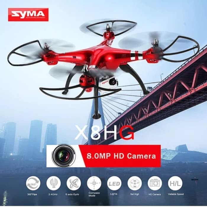 Syma X8HG Drone - Kamera 8MP, Penerbangan Stabil dan Kontrol Mudah