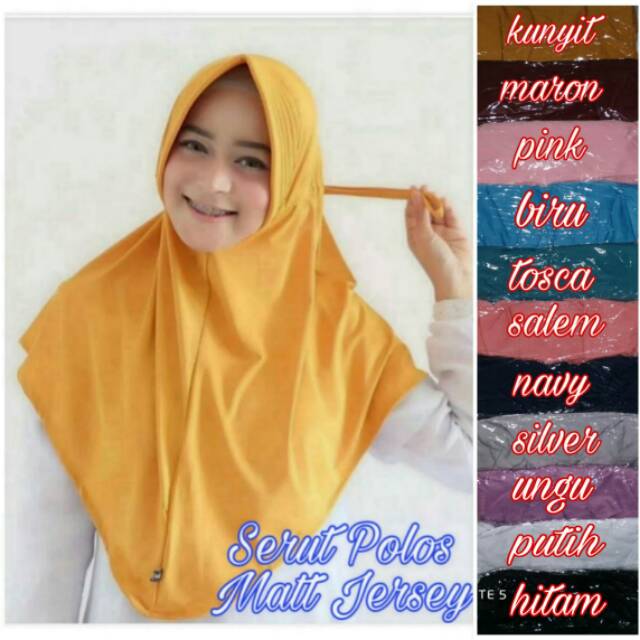 jilbab serut/serut jokowi/serut adiba jersey premium