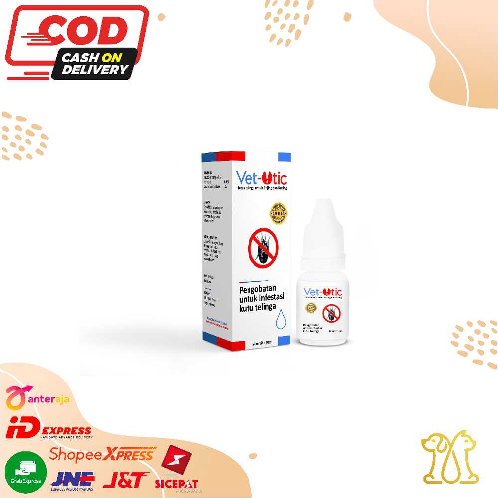 VET OTIC 10ml Obat Tetes Kutu Telinga Kucing Earmites Kucing Tetes Telinga Kucing Anjing Tetes Telin
