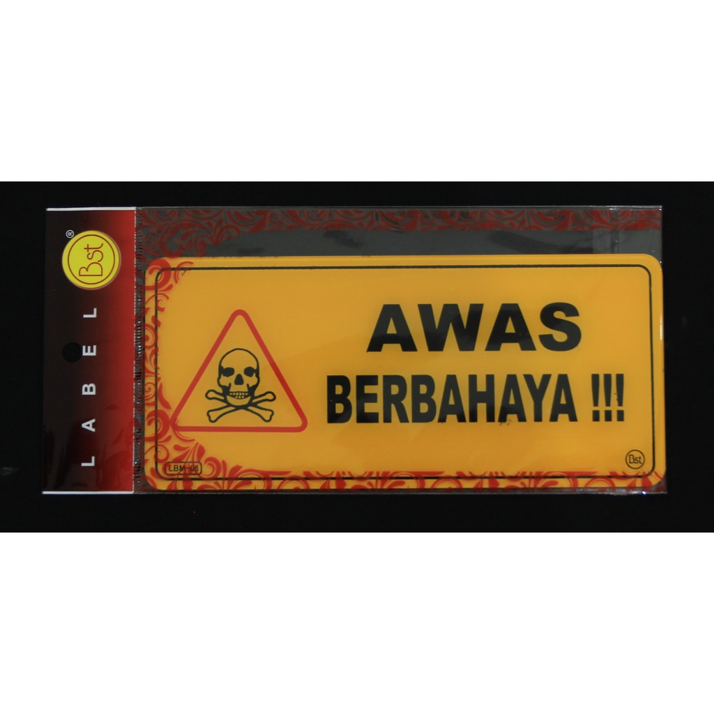 

Label Akrilik Awas Berbahaya Medium