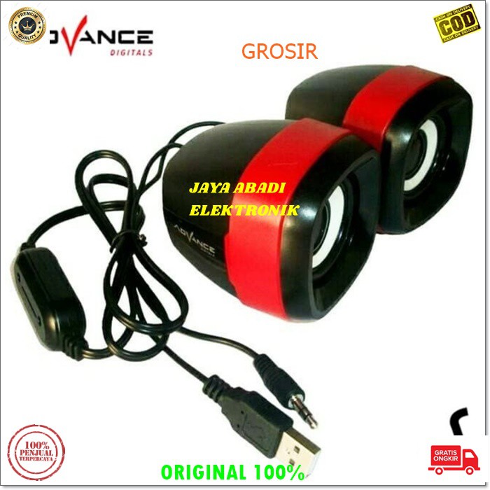 J329 SPEAKER KOMPUTER MINI USB ADVANCE SPK PC PORTABLE SUPER POWER MUSIK MUSIC AUDIO PENGERAS SUARA SOUND SISTEM HIFI CHANNEL MULTIMEDIA 3D SOUND 3.5MM STEREO JACK SEPASANG LANGSUNG COLOK PAKAI USB HEMAT LISTRIK BISA PAKE POWERBANK