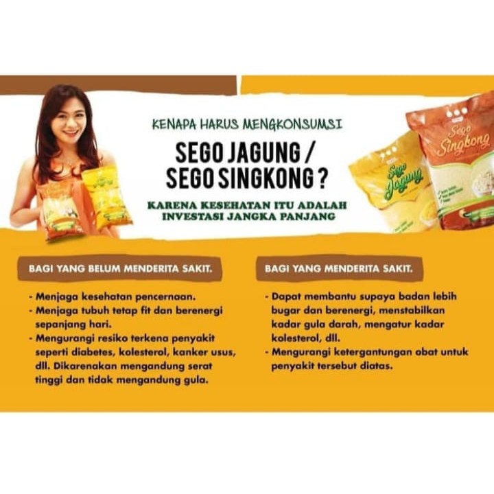 

Beras singkong / sego singkong untuk diet dan penderita diabetes halal dan terdaftar di BPOM 700 gr