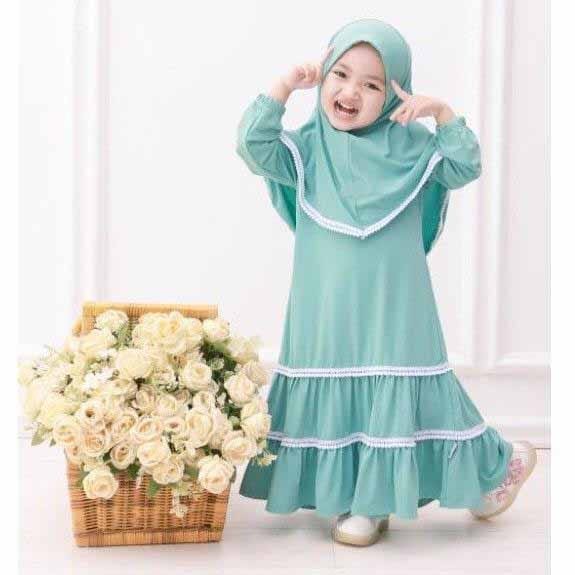 GAMIS SAFA KIDS / GAMIS ANAK PEEREMPUAN / BAJU MUSLIM ANAK KECIL