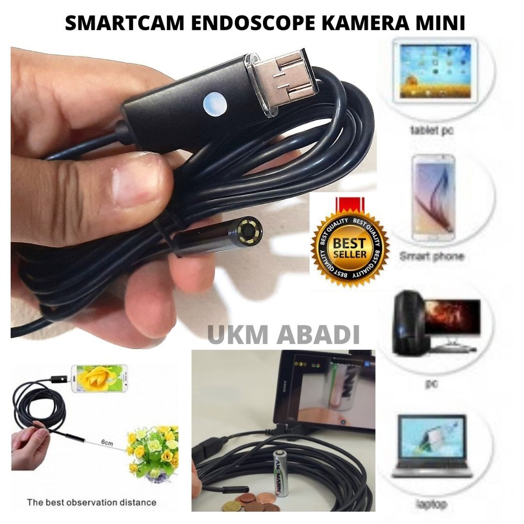 Spy Mini Kamera SmartCam Endoscope USB 7mm With Lamp Waterproof HD 111132