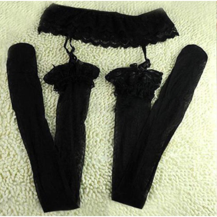 JUAL STOCKING SEXY 2 PIECES STOCKING GARTER BELT TERLARIS