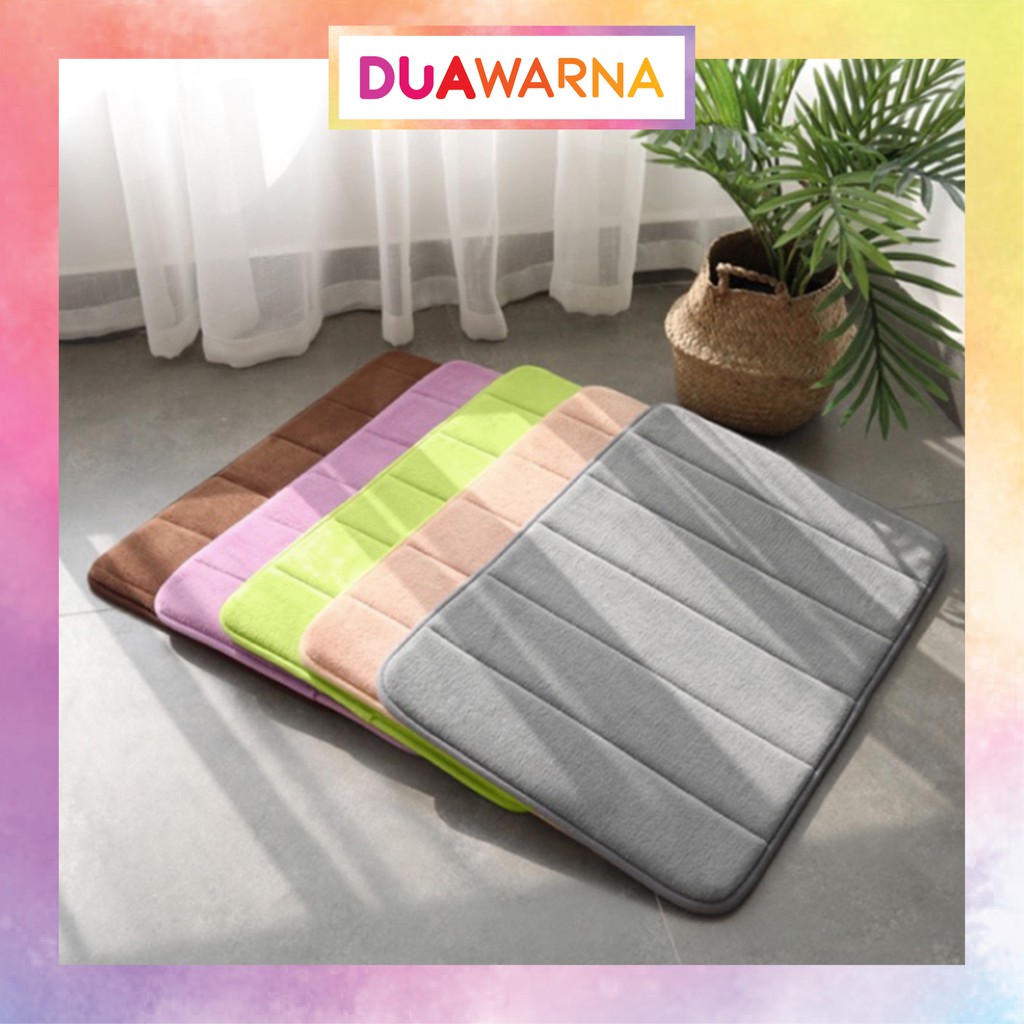 DuaWarna Keset Kaki Anti Slip Bahan Memory Foam Menyerap