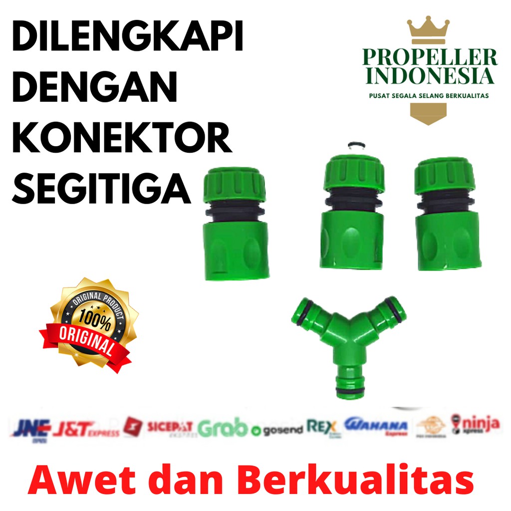 Sambungan Selang Air Paket Quick Connector Selang Konektor Y / Segitiga 1/2inch dan 5/8inch