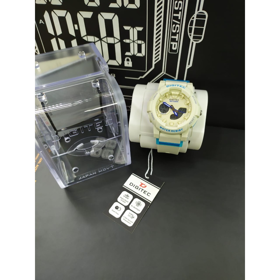 JAM TANGAN DIGITEC BDA 4083T  DUAL TIME ORIGINAL