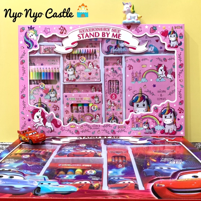 

Stationary Set XL Super Lengkap Peralatan Tulis Gambar Anak Pensil Warna Crayon Spidol Unicorn Cars