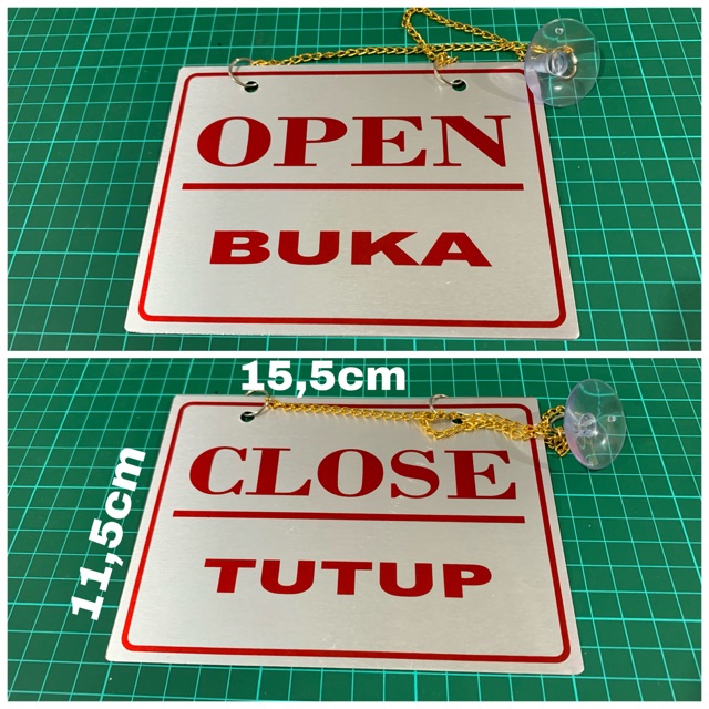 EMBLEM PERINGATAN RAMU BUKA OPEN TUTUP CLOSE