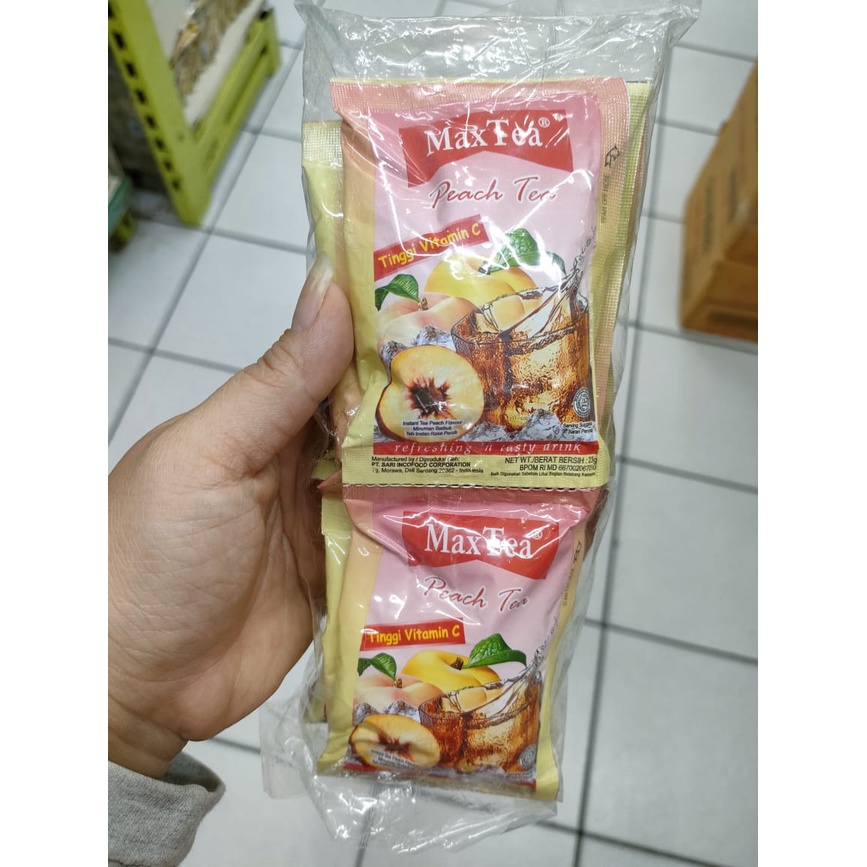 

Max Tea PEACH Tea ( 10 Sachet x 23 gram ) / Renceng [TP]