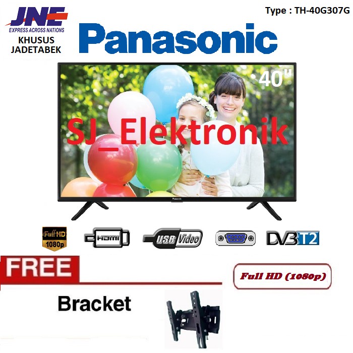 Free Braket LED TV Panasonic 40 Inch TH-40G307G / 40G307 FullHD DVB-T2 HDMI USBMovie